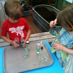 Rachel and Reed water pouring