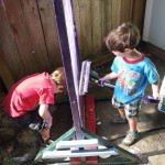 Cameron and Bennett painting