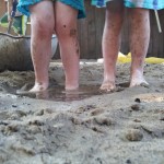 Chloe and Maddy in the sandbox