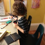Mila and Rock at the writing center