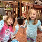 Seren and Eliana with Shaving Cream
